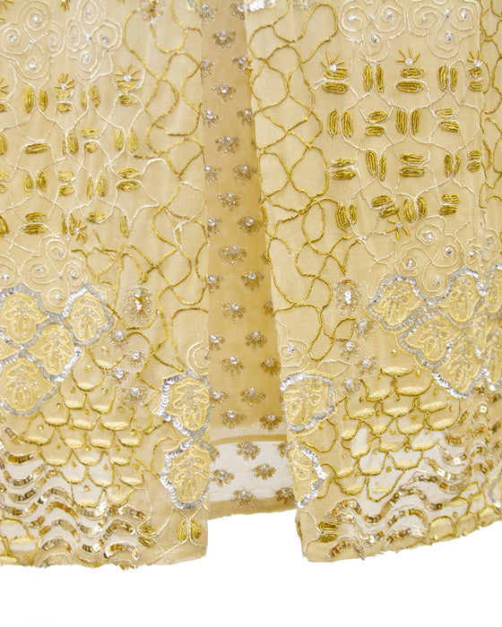 Gold Sequin, Embroidered and Beaded Cocktail Dress