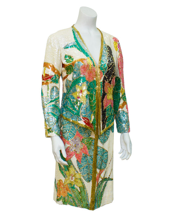 Floral Beaded Evening Suit
