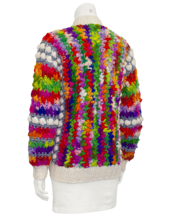 Multi ColorNorma of Canada Hand Knit Bomber & Hat
