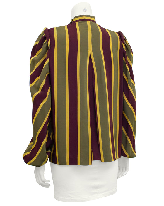 Stripe Silk Blouse