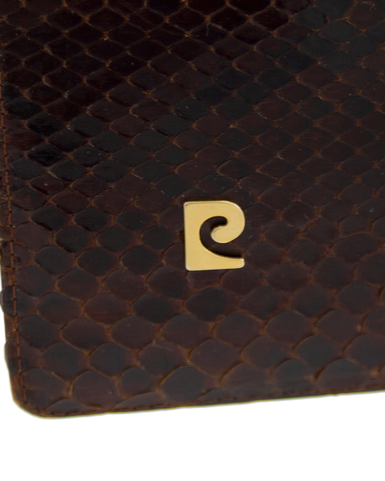 Brown Top Handle Clutch