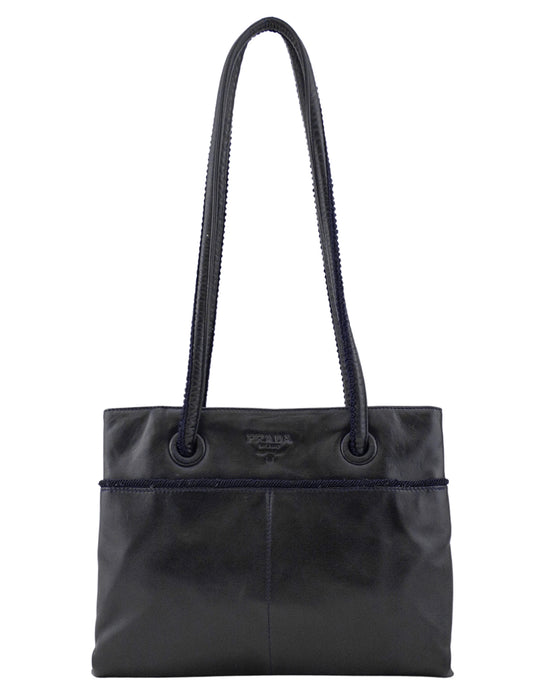Black Leather Shoulder Bag