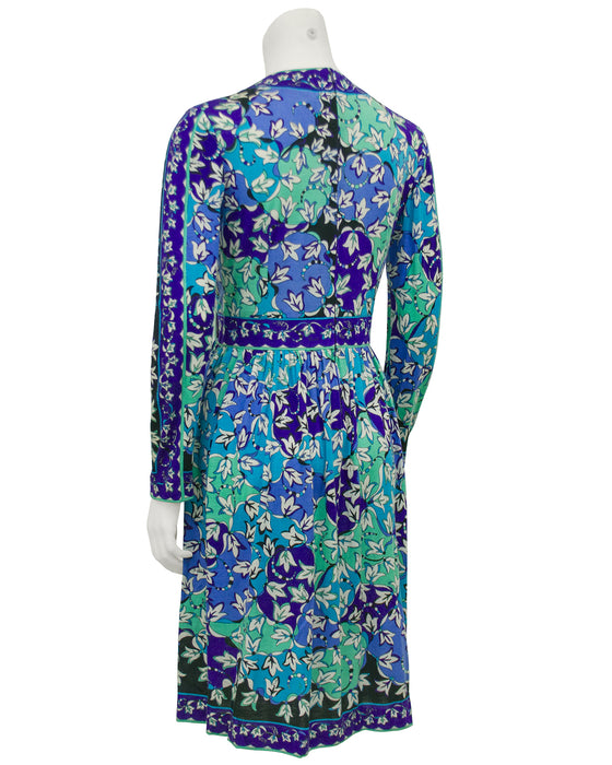 Blue Tones Silk & Cashmere Knit Dress