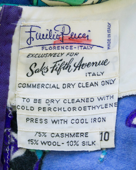 Blue Tones Silk & Cashmere Knit Dress