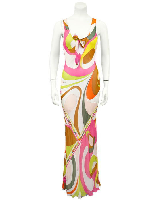 Multi Colour Chiffon Gown