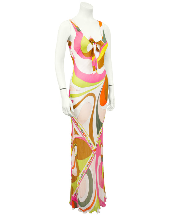 Multi Colour Chiffon Gown