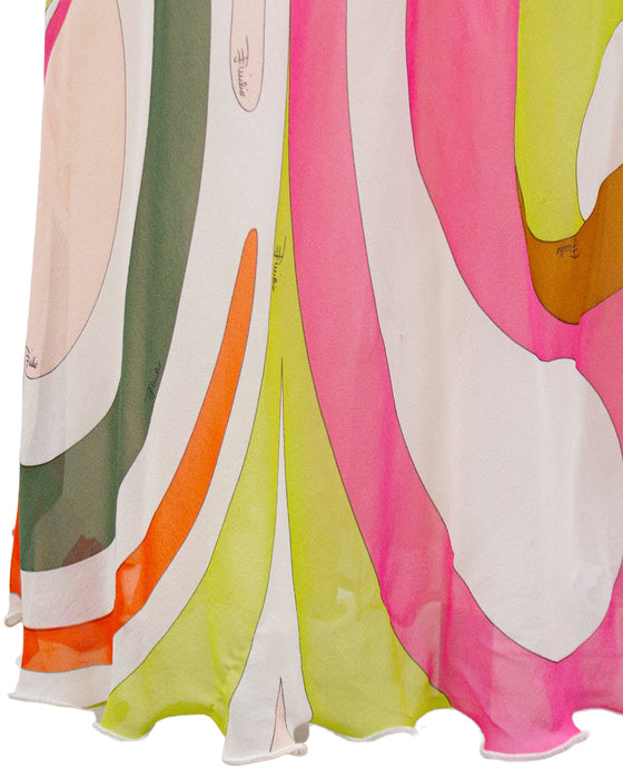 Multi Colour Chiffon Gown