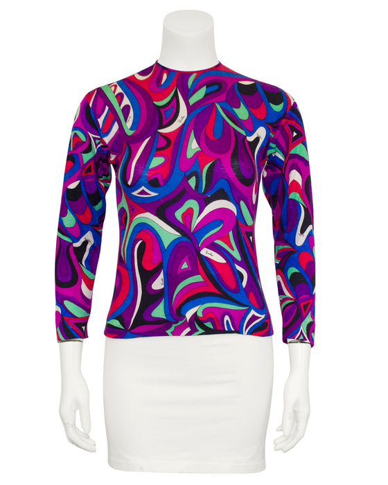 Multi Colour Thin Wool Sweater with Bow