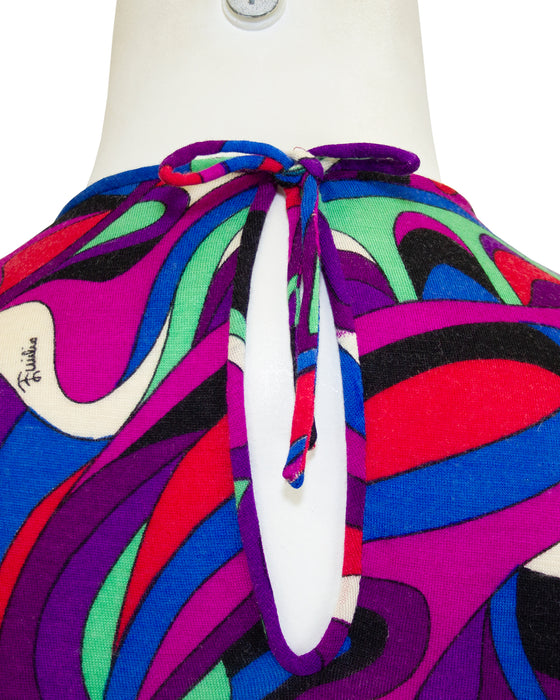 Multi Colour Thin Wool Sweater with Bow