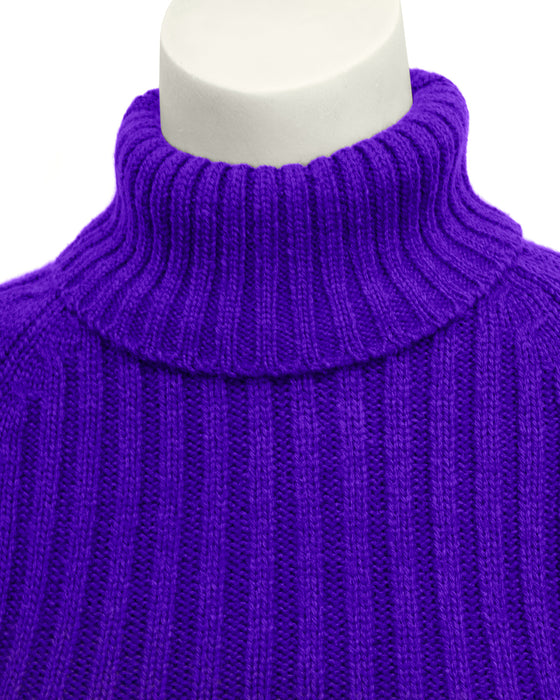 Purple & Multi Colour Knit Maxi Dress