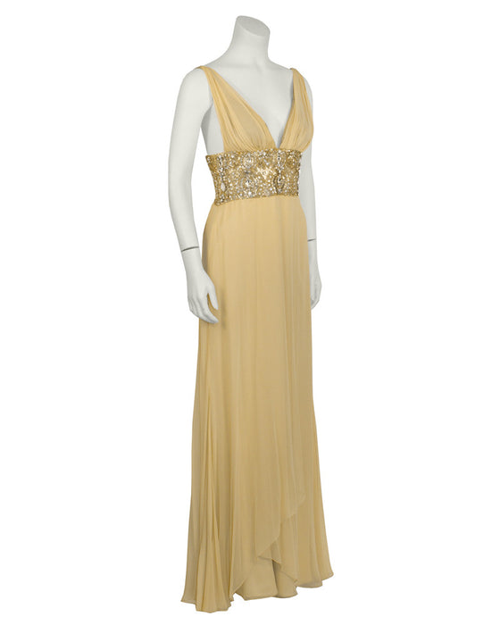 Yellow Embellished Gown