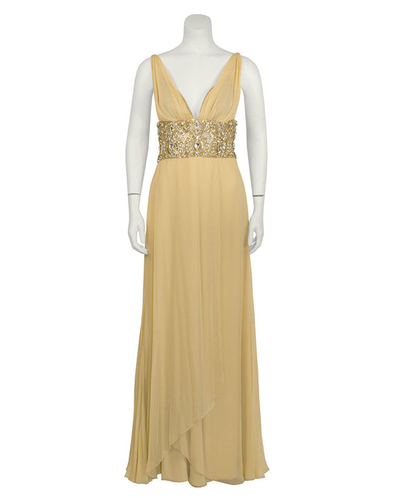 Yellow Embellished Gown