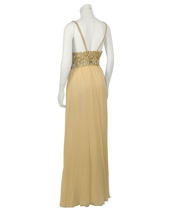 Yellow Embellished Gown