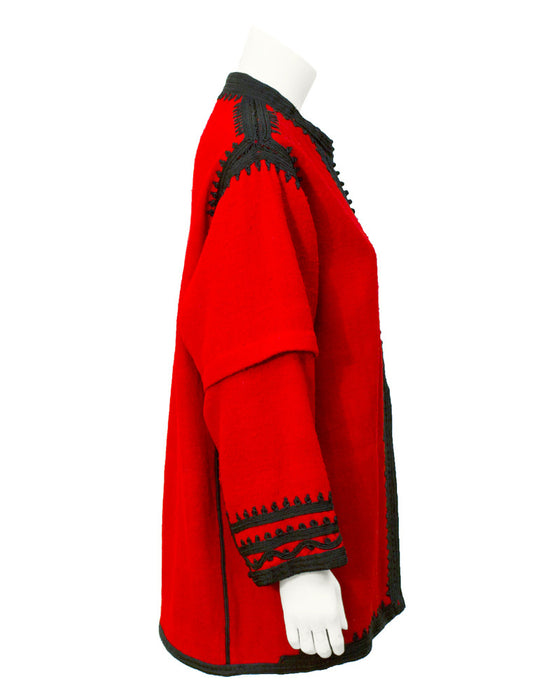 Red & Black Moroccan Style Jacket