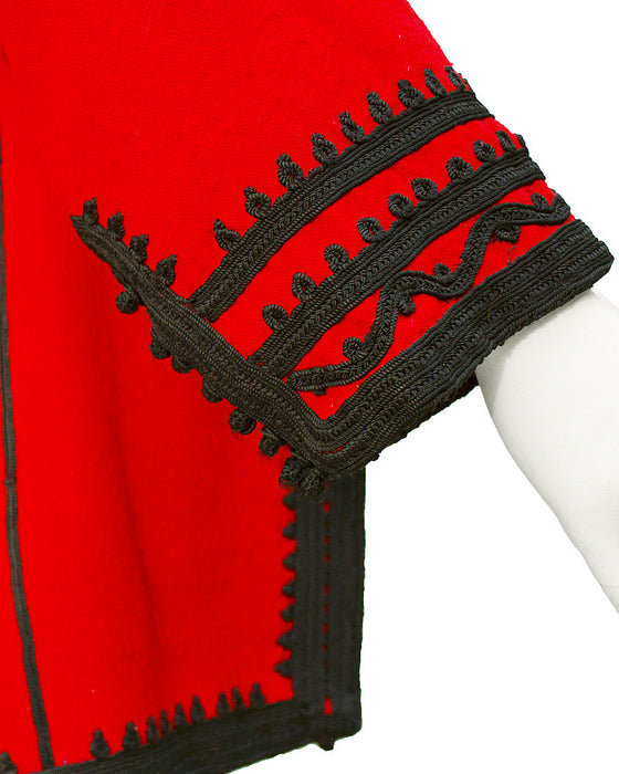 Red & Black Moroccan Style Jacket