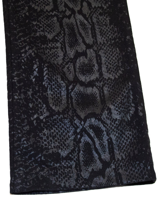 Black Snake Print Jeans