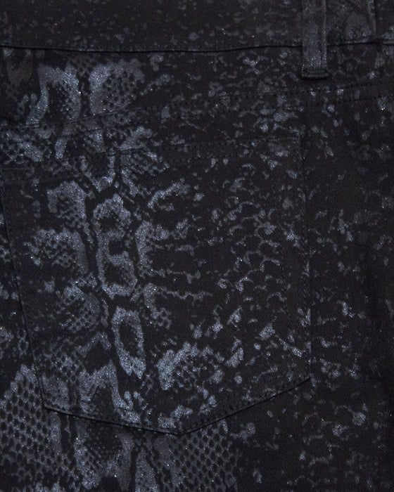 Black Snake Print Jeans