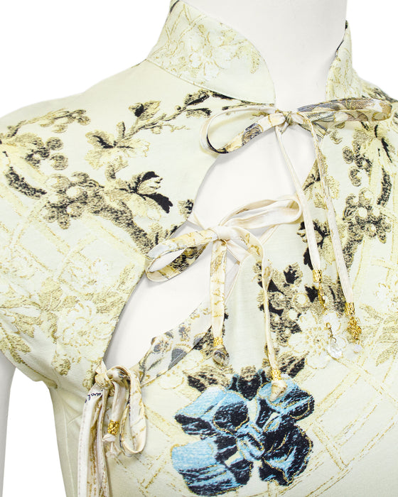 S/S 2003 Cheongsam Style Mesh Top with Swan