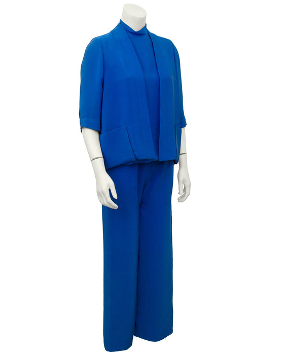 Blue Silk 3 pc. Ensemble