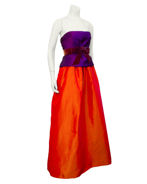 Purple & Orange Ball Gown