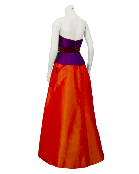 Purple & Orange Ball Gown