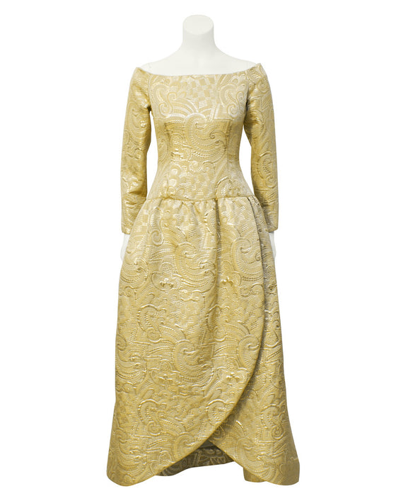 Gold Brocade Gown