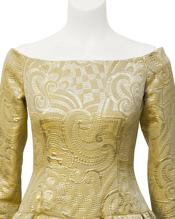 Gold Brocade Gown