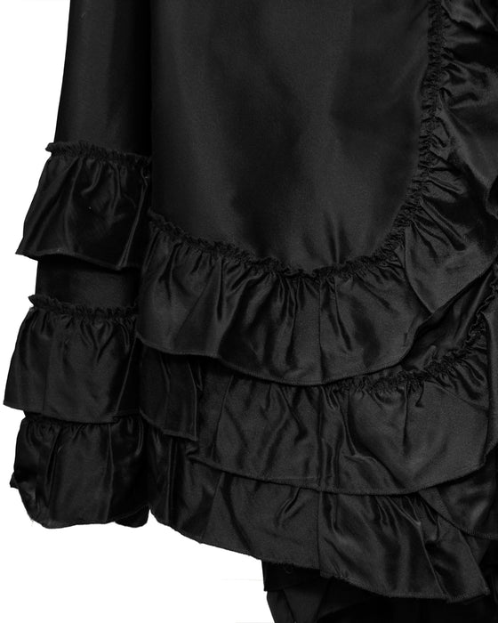 Black Ruffle High Low Skirt