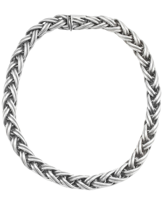 Italian Sterling Silver Thick Rope Chain Necklace