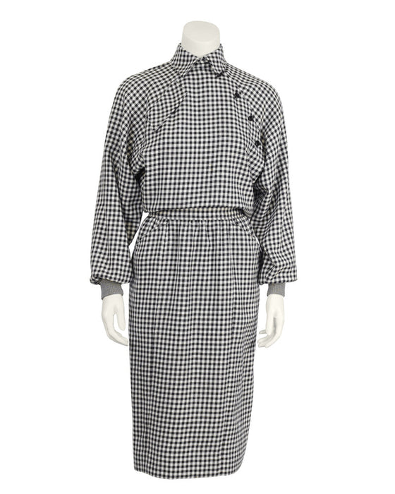 Black and White Houndstooth Dress