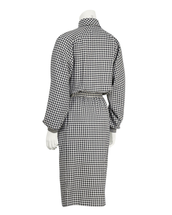 Black and White Houndstooth Dress – Vintage Couture