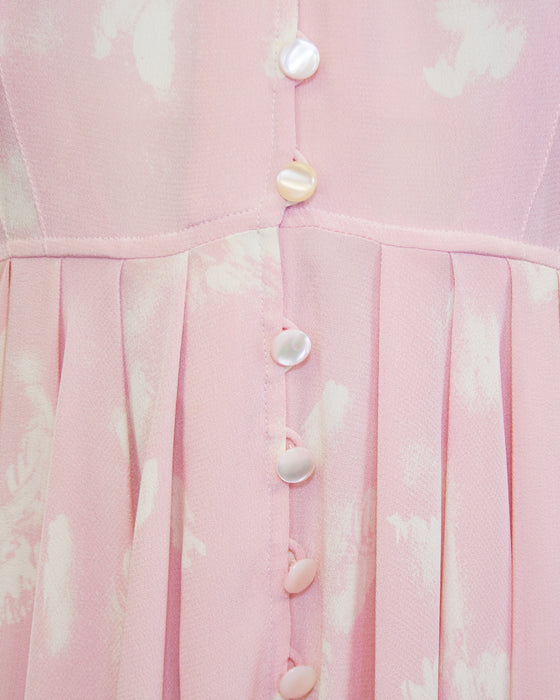 Pink and Cream Crepe Dress