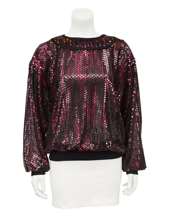 Red Sequin Top