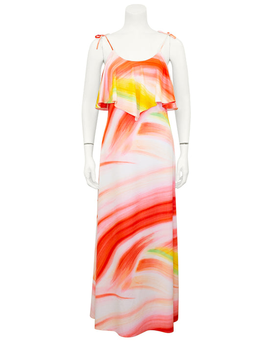 Orange and Yellow Paint Stroke Dress