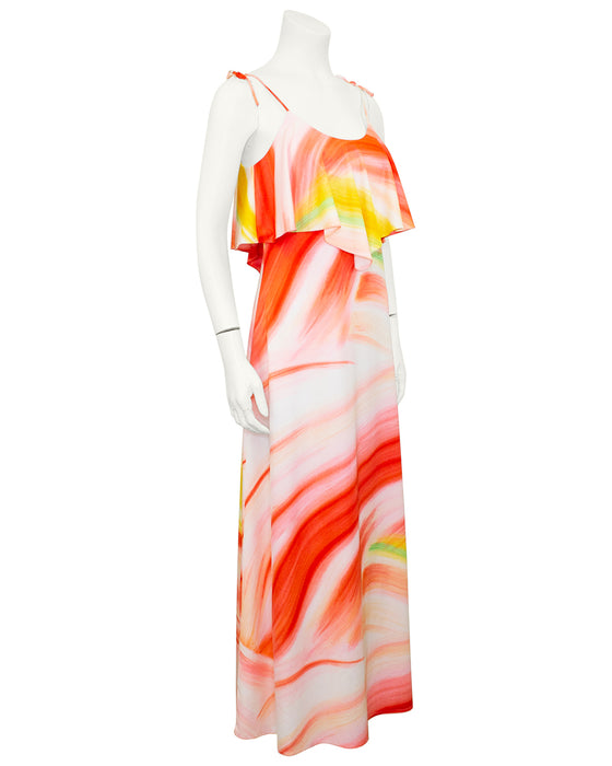 Orange and Yellow Paint Stroke Dress