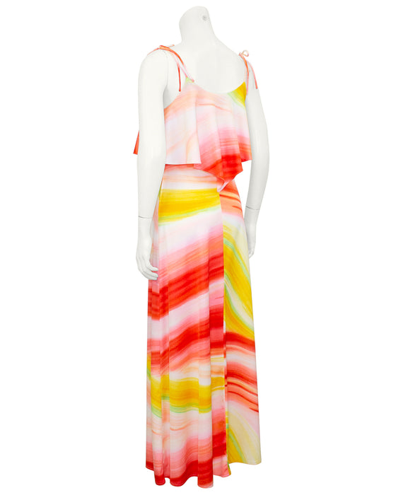 Orange and Yellow Paint Stroke Dress