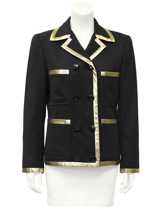 Black Jacket with Gold Lurex Trim