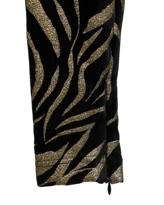 Black and Gold Tiger Stripe Leggings