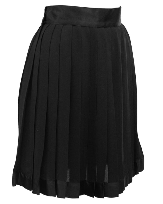 Black Silk Chiffon Skirt