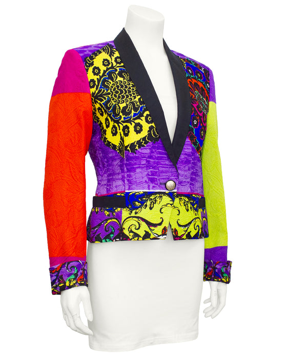 Colour Block Baroque Tuxedo Jacket