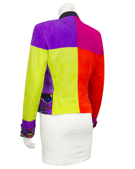 Colour Block Baroque Tuxedo Jacket