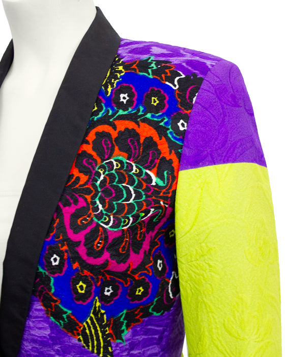 Colour Block Baroque Tuxedo Jacket