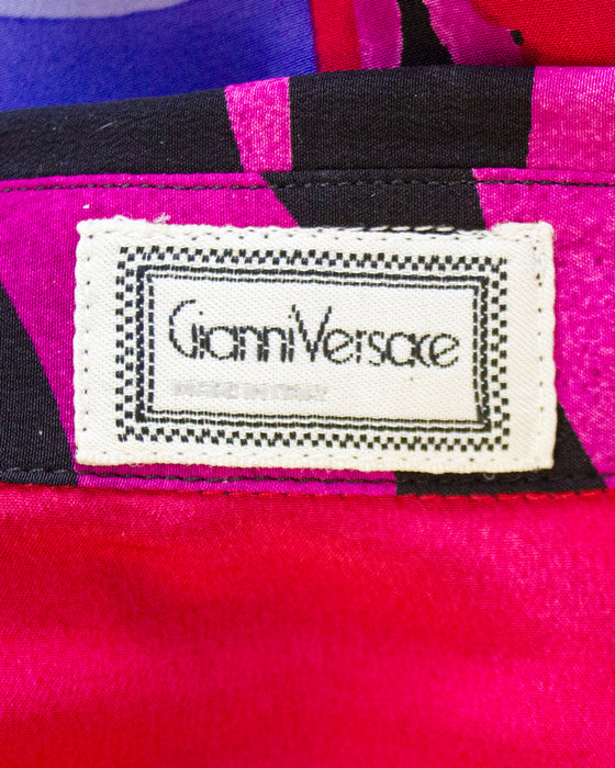 Pink and Purple Silk Shirt
