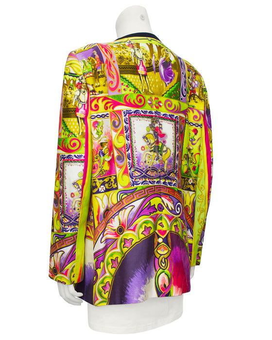 Multi Colour Baroque Jacket with Zipper