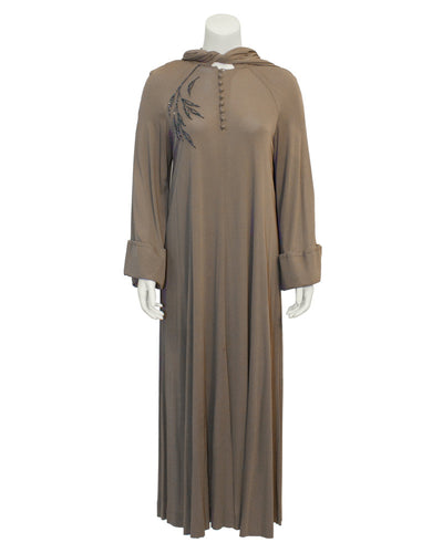 Brown Mocha Gown with Hood – Vintage Couture