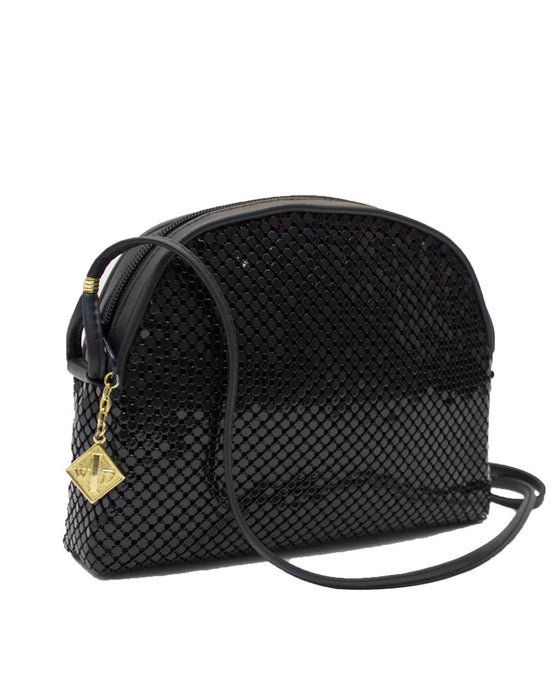 Black Metal Mesh Handbag