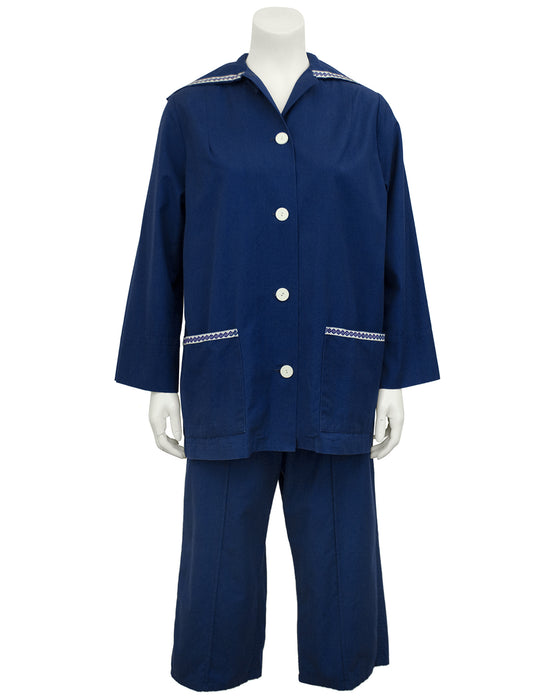 Blue Indigo Cotton Ensemble