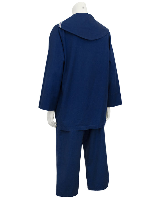 Blue Indigo Cotton Ensemble