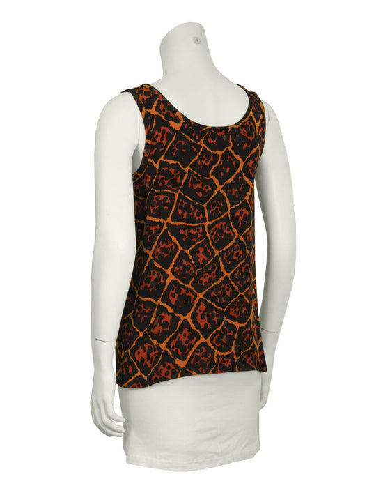 Leopard Print Silk Tank