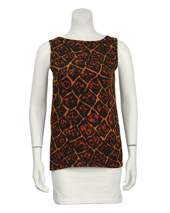 Leopard Print Silk Tank